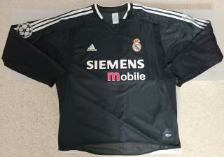 2004 - 2005 Real Madrid Zidane Jersey Shirt Kit Adidas Champions League (xl)