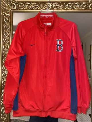 Nike Boston Red Sox Full Zip Track Jacket Large L Red Mlb Merchandise