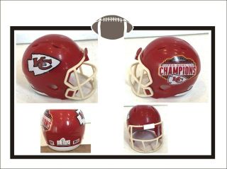 Custom Kansas City Chiefs Bowl Lvi Champions Concept 2 " Pocket Pro Helmet