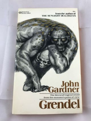 Vintage 1973 Grendel By John Gardner Paperback Cool Wrap Around Cover