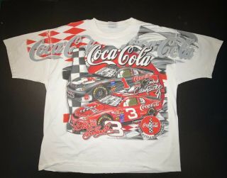 Vintage Two Sided Dale Earnhardt Coca Cola T - Shirt