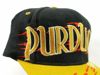 VTG 90s Purdue Boilermakers Basketball Spell Out Snapback Hat College 2