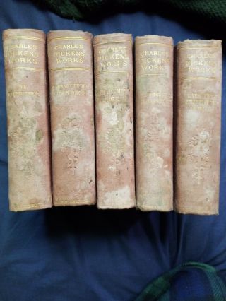 Charles Dickens Book Set.  Vintage Euclid Publishing Company Set Of Five.
