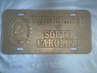 University Of South Carolina Pewter License Plate