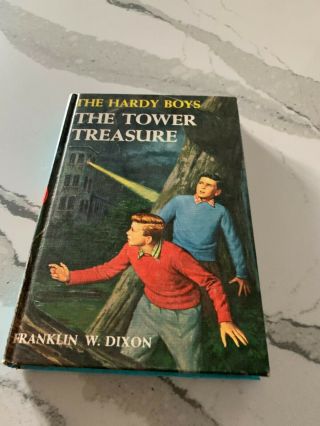 The Hardy Boys The Tower Treasure 1959 Hard Cover Volume 1 Vintage Mystery Book
