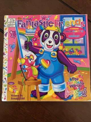 Lisa Frank Fantastic Friends Starring Panda Painter & Doodles Vintage Book 1997