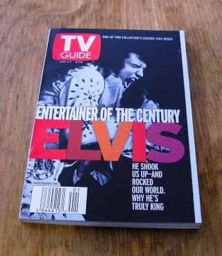 Elvis Presley - January 1 - 7 2000 Tv Guide " Entertainer Of The Century " 2 Of 2