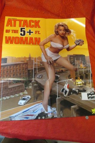 Wwe/wwf Wrestling Large Attack Of The 5,  Ft.  Woman Poster Diva Trish Stratus