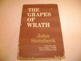 " The Grapes Of Wrath " Book By John Steinbeck - 1939 Book Club Edition -.