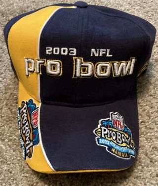 Nfl Pro Bowl 2003 All - Star Game Adjustable Baseball Hat Cap Hawaii With Tag