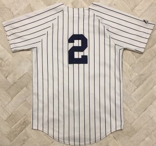 Vintage Authentic Majestic Derek Jeter York Yankees Youth Mlb Jersey Sz L