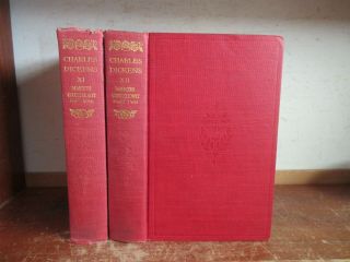 Old Martin Chuzzlewit Book Set Charles Dickens Classic Novel Antique Gentleman,