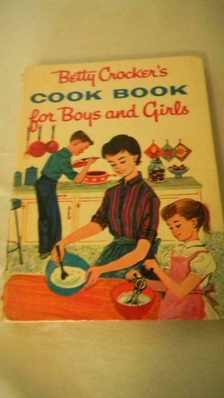 Vintage Betty Crocker Cookbook For Boys & Girls 1st Edition 3rd Printing 1957