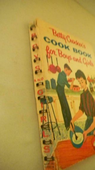 Vintage Betty Crocker Cookbook FOR BOYS & GIRLS 1st Edition 3rd Printing 1957 2