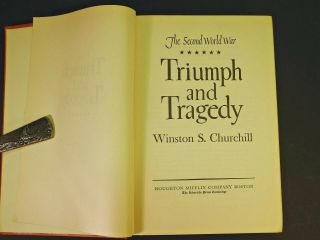 Triumph And Tragedy,  Winston Churchill,  Houghton Mifflin,  Boston 1953,  Hb,  No Dj