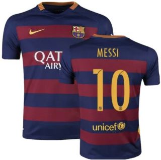 2015 Nike Authentic Lionel Messi Barcelona Fc Jersey Youth Large Qatar Airways