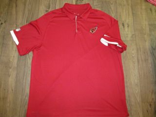 Nike Arizona Cardinals Nfl Shield Sunday Red Golf Polo Shirt - Xxl Mens Dri Fit