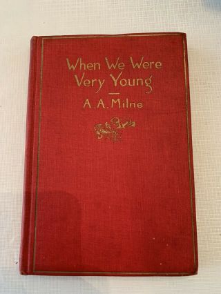 Vintage Book When We Were Very Young By A.  A.  Milne 1924