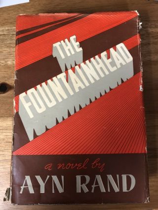 The Fountainhead Ayn Rand Early Ed Jan 1944 Hc & Dj Inscribed By Harold Dunphy