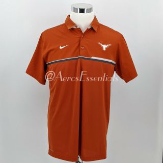 Nike Dri - Fit Ut Texas Longhorns Coaches Polo Shirt Mens L