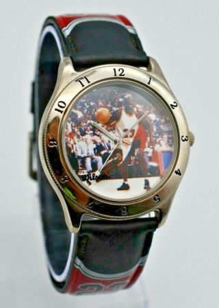 Vintage 1997 Avon Wilson 23 Michael Jordan Chicago Bulls Watch,  Running,  Steel.