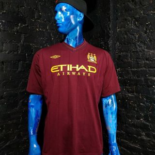 Manchester City Jersey Away Football Shirt 2012 - 2013 Umbro Trikot Mens Size L