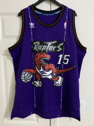 Authentic Adidas Nba Toronto Raptors Vince Carter 15 Purple Jersey Size Xl