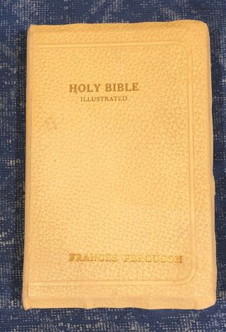 Vintage Antique Holy Bible Kjv World Publishing Company Pictures1950’s