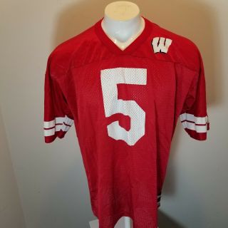 Vtg Wisconsin Badgers Football Jersey 5 Size Large
