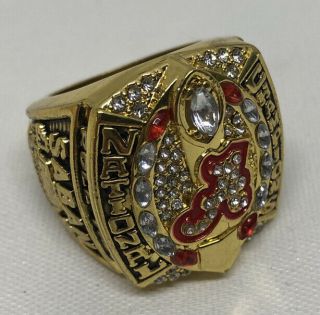 2015 Alabama Crimson Tide Souvenir National Championship Ring Size 10 9048