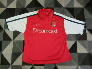 1999 - 2000 Arsenal Fc London Gunners Soccer Jersey Shirt Home Dreamcast