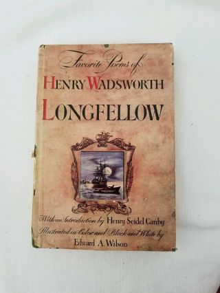 Favorite Poems Of Henry Wadsworth Longfellow 1947,  Hc/dj,  Vg