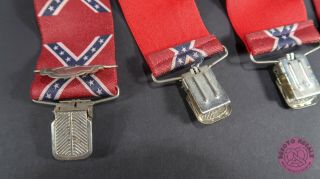 Vintage Ole Miss Rebels Mississippi Confederate Flag Suspenders 2