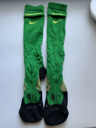 Oregon Ducks Football Team Issued Nike Vapor Elite Crew Socks Men 