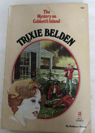 Trixie Belden 13 Mystery On Cobbett’s Island First Edition Beige Pb