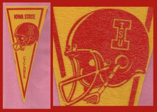 Vintage 1980’s Iowa State University Cyclones Football Pennant Wow
