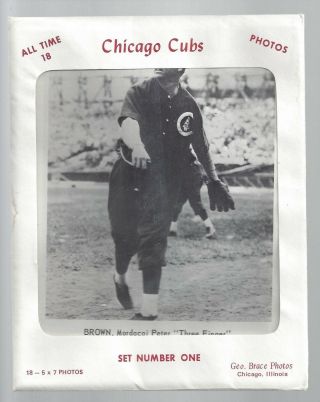 Vintage 1960s Geo Brace Chicago Cubs All Time Greats Picture Pack (18) Card Set