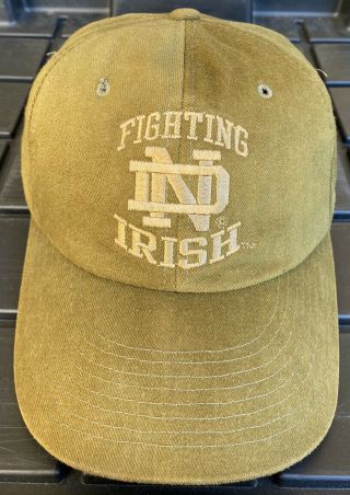 Vintage 90s University Of Notre Dame Fighting Irish Starter Strapback Hat Cap