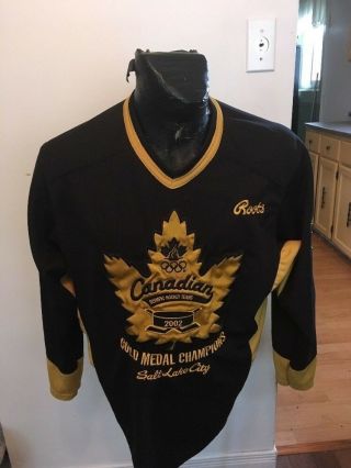 Mens Xsmall Roots Hockey Jersey Canadian Olympic Gold Medal 2002 Salt Lake
