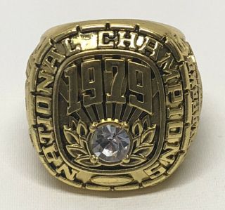 1979 University of Alabama National Champions Gold Tone Man ' s Ring - SZ 10 3333 3