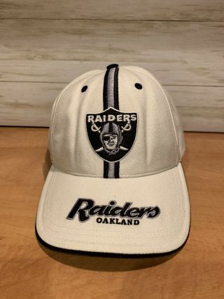 Vintage Oakland Raiders Hat Strapback Baseball Cap Nfl Twins Enterprise White