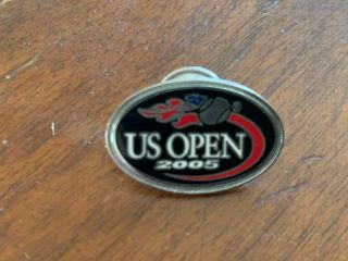 2005 Us Open Tennis Pin Roger Federer V Andre Agassi