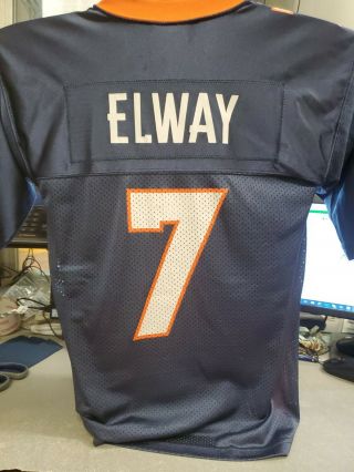 Starter Denver Broncos John Elway Jersey 7 Youth Medium 10/12 Navy - Orange Nfl