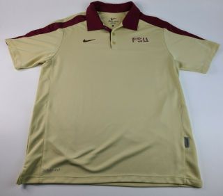 Nike Florida State Seminoles Golf Polo Shirt Mens M Fsu Dri Fit
