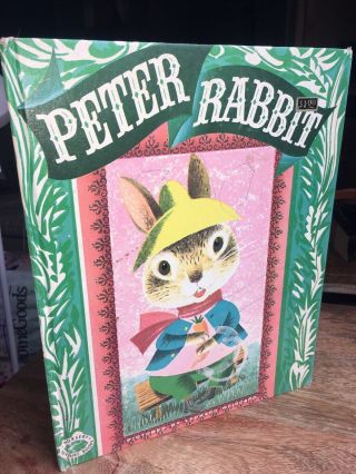 Lovely Vintage 1955 Peter Rabbit Nursery Treasure Hardcover Book Beatrix Potter
