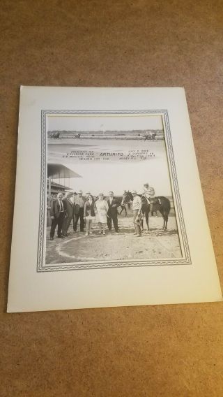 Aqueduct Race Track Ny July 2,  1969 Horse Arturito Winner Circle Photo