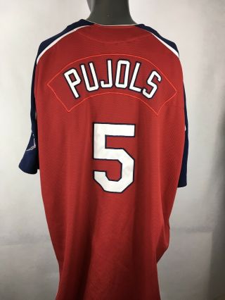 Team Nike St.  Louis Cardinals 5 Albert Pujols Jersey Sewn Size 2xl Defect Read
