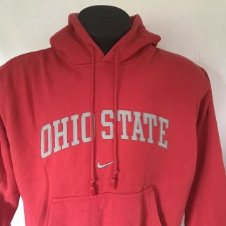 Nike Osu Ohio State Buckeyes Hoodie Sweatshirt Mens Small (med?) Cotton Blend