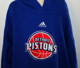 Nba Detroit Pistons Adidas Youth Xl 18/20 Blue Hoodie