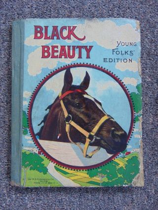 Antique Book 1900 Black Beauty Young Folks Edition Anna Sewell M.  A.  Donohue & Co